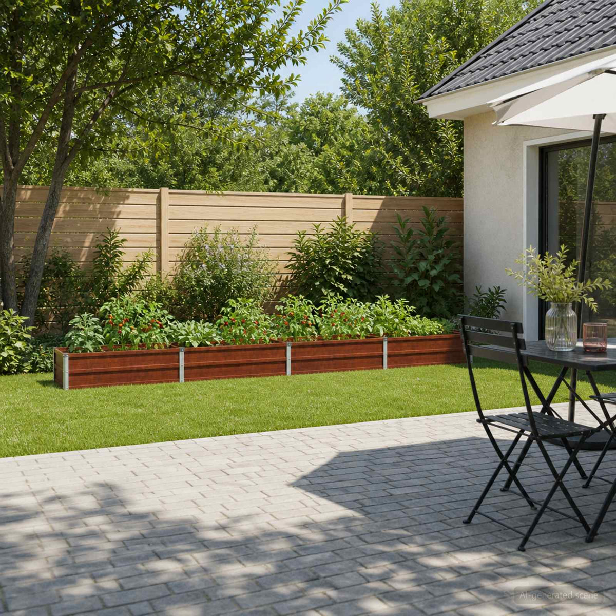 Verhoogd Tuinbed Roestig 320 x 40 x 24 cm corton
