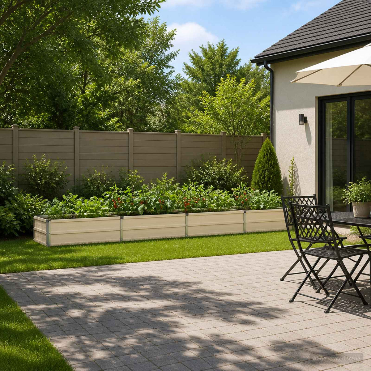 Verhoogd Tuinbed Ivoor 320 x 40 x 24 cm koudgewalst staal