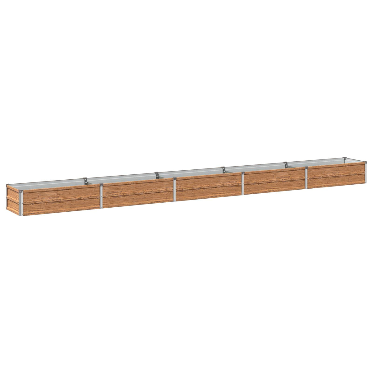 Verhoogd Tuinbed Houtbruin 400 x 40 x 24 cm koudgewalst staal