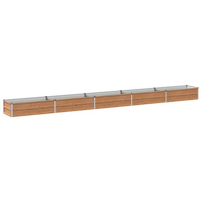 Verhoogd Tuinbed Houtbruin 400 x 40 x 24 cm koudgewalst staal