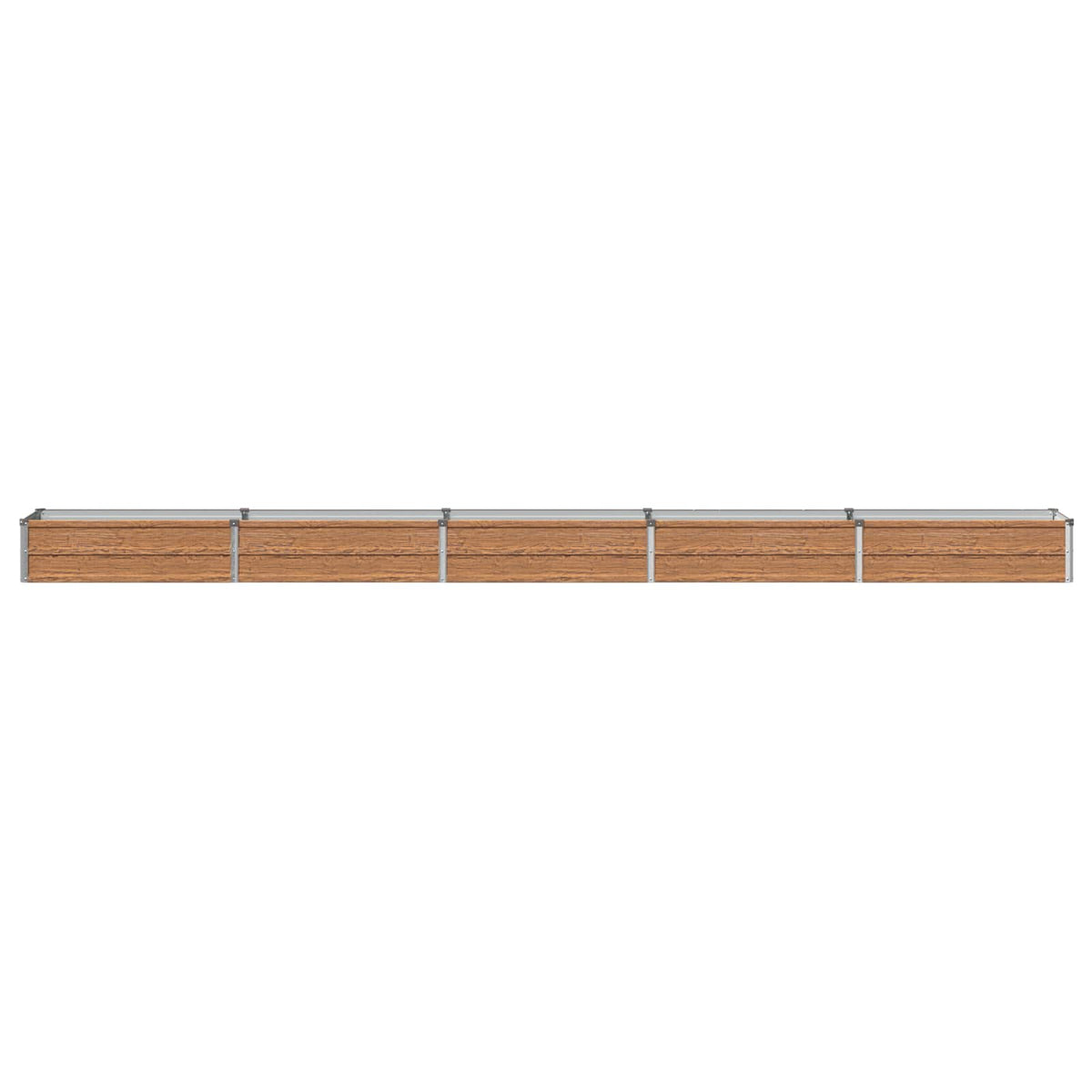 Verhoogd Tuinbed Houtbruin 400 x 40 x 24 cm koudgewalst staal