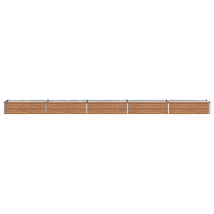 Verhoogd Tuinbed Houtbruin 400 x 40 x 24 cm koudgewalst staal