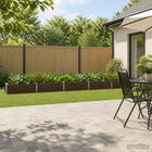 Verhoogd tuinbed 400x40x24 cm staal zwart