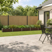 Verhoogd tuinbed 400x40x24 cm staal zwart