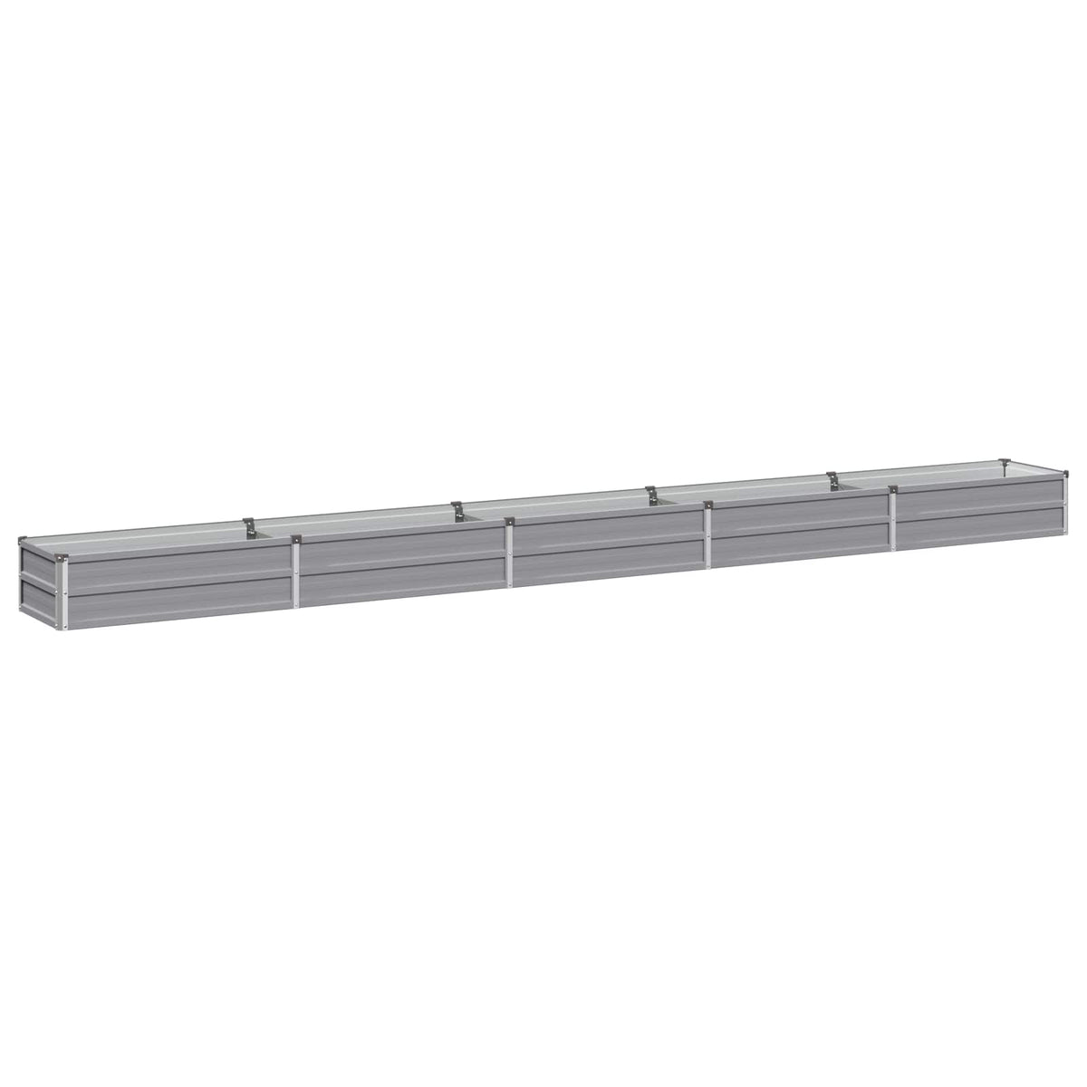 Verhoogd Tuinbed Grijs 400 x 40 x 24 cm koudgewalst staal