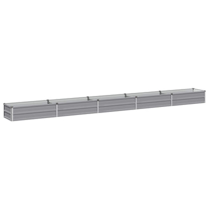 Verhoogd Tuinbed Grijs 400 x 40 x 24 cm koudgewalst staal