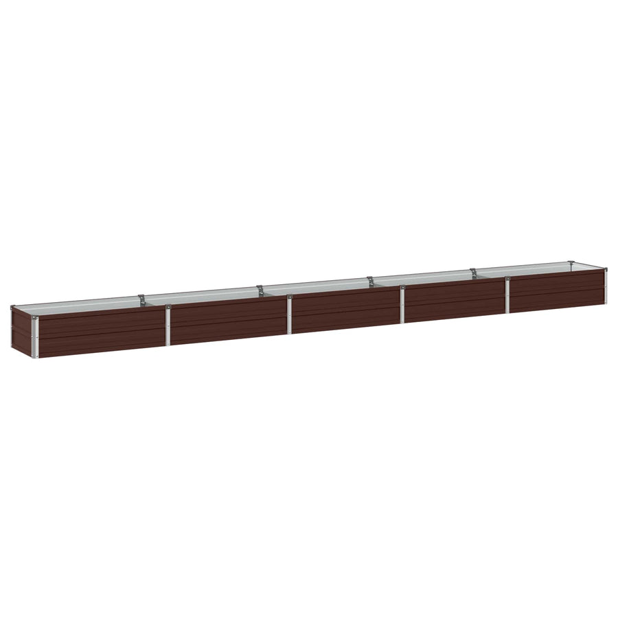 Verhoogd Tuinbed Bruin 400 x 40 x 24 cm koudgewalst staal