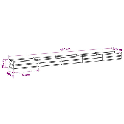 Verhoogd Tuinbed Bruin 400 x 40 x 24 cm koudgewalst staal