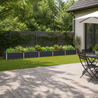 Verhoogd tuinbed 400x40x24 cm antraciet staal
