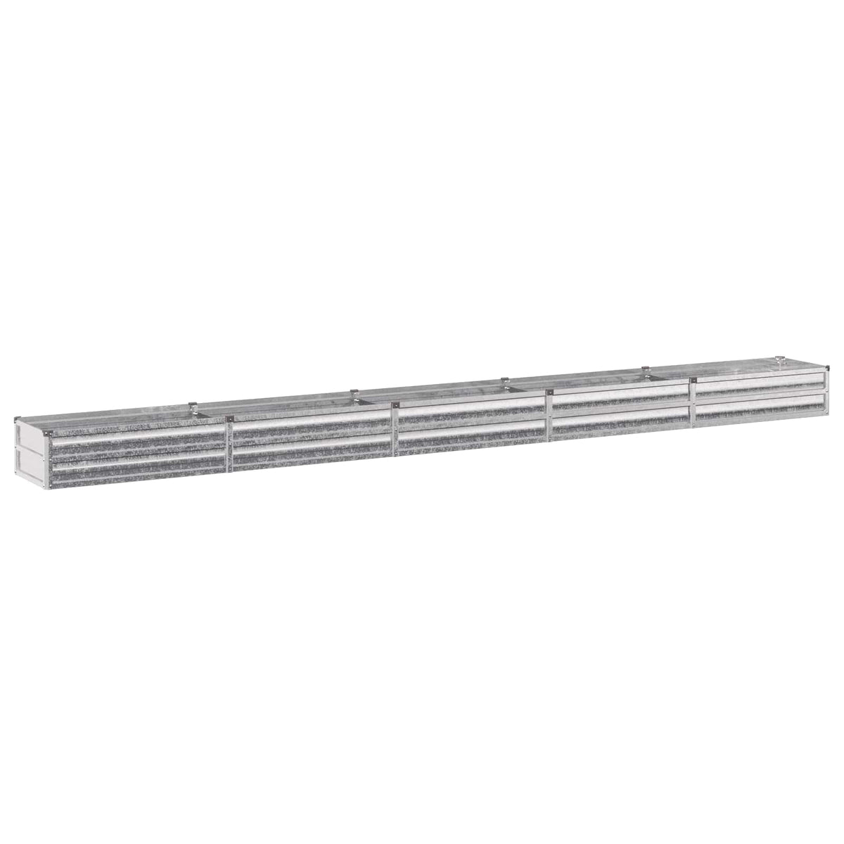 Verhoogd Tuinbed Zilverkleurig 400 x 40 x 24 cm gegalvaniseerd