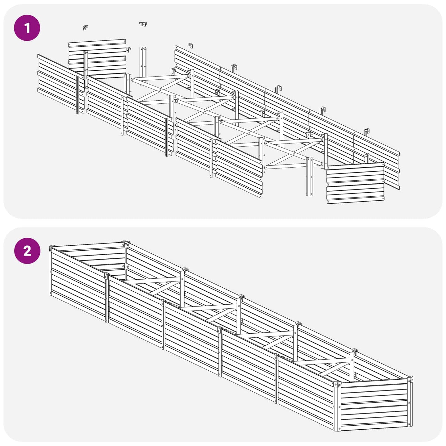 Verhoogd Tuinbed Roestig 400 x 40 x 24 cm corton