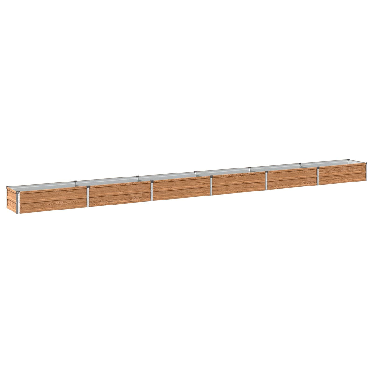 Verhoogd Tuinbed Houtbruin 480 x 40 x 24 cm koudgewalst staal