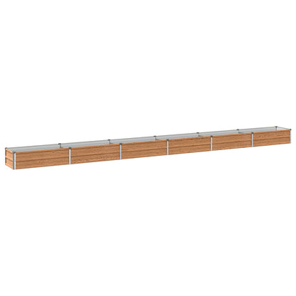 Verhoogd Tuinbed Houtbruin 480 x 40 x 24 cm koudgewalst staal