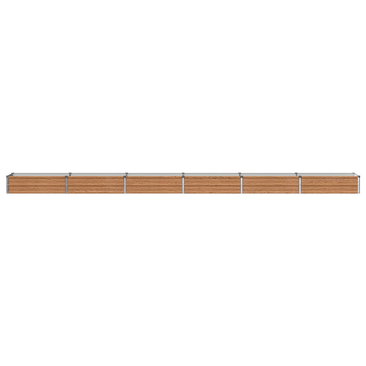 Verhoogd Tuinbed Houtbruin 480 x 40 x 24 cm koudgewalst staal