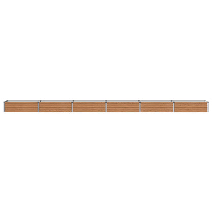 Verhoogd Tuinbed Houtbruin 480 x 40 x 24 cm koudgewalst staal