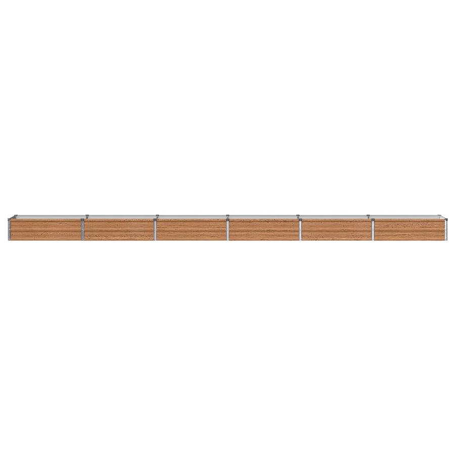 Verhoogd Tuinbed Houtbruin 480 x 40 x 24 cm koudgewalst staal