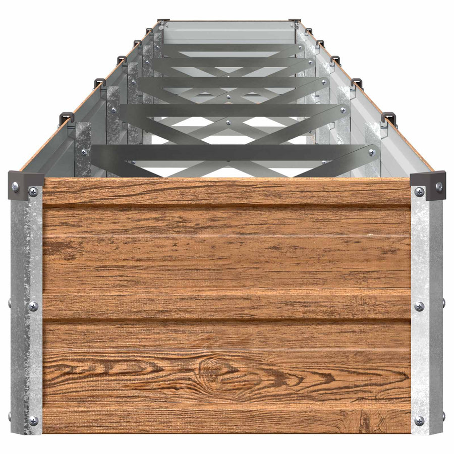Verhoogd Tuinbed Houtbruin 480 x 40 x 24 cm koudgewalst staal