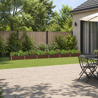 Verhoogd Tuinbed Zwart 480 x 40 x 24 cm koudgewalst staal