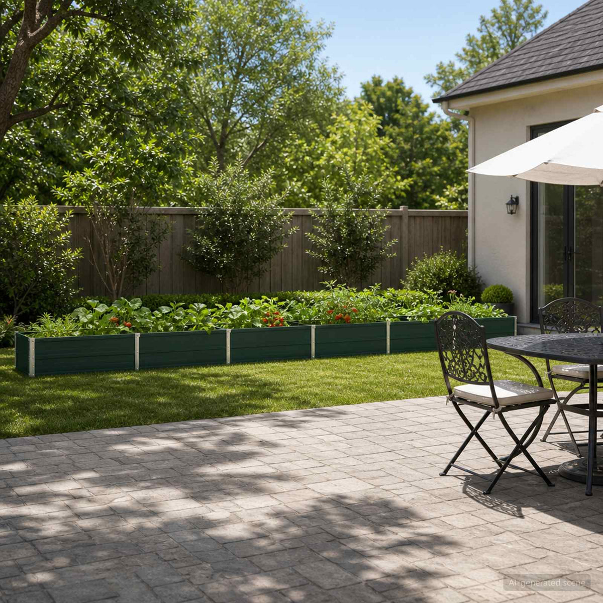 Verhoogd Tuinbed Groen 480 x 40 x 24 cm koudgewalst stalen