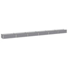 Verhoogd tuinbed 480x40x24 cm grijs koudgewalst staal