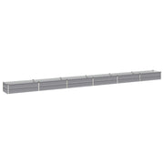 Verhoogd tuinbed 480x40x24 cm grijs koudgewalst staal
