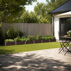 Verhoogd tuinbed 480x40x24 cm staal bruin