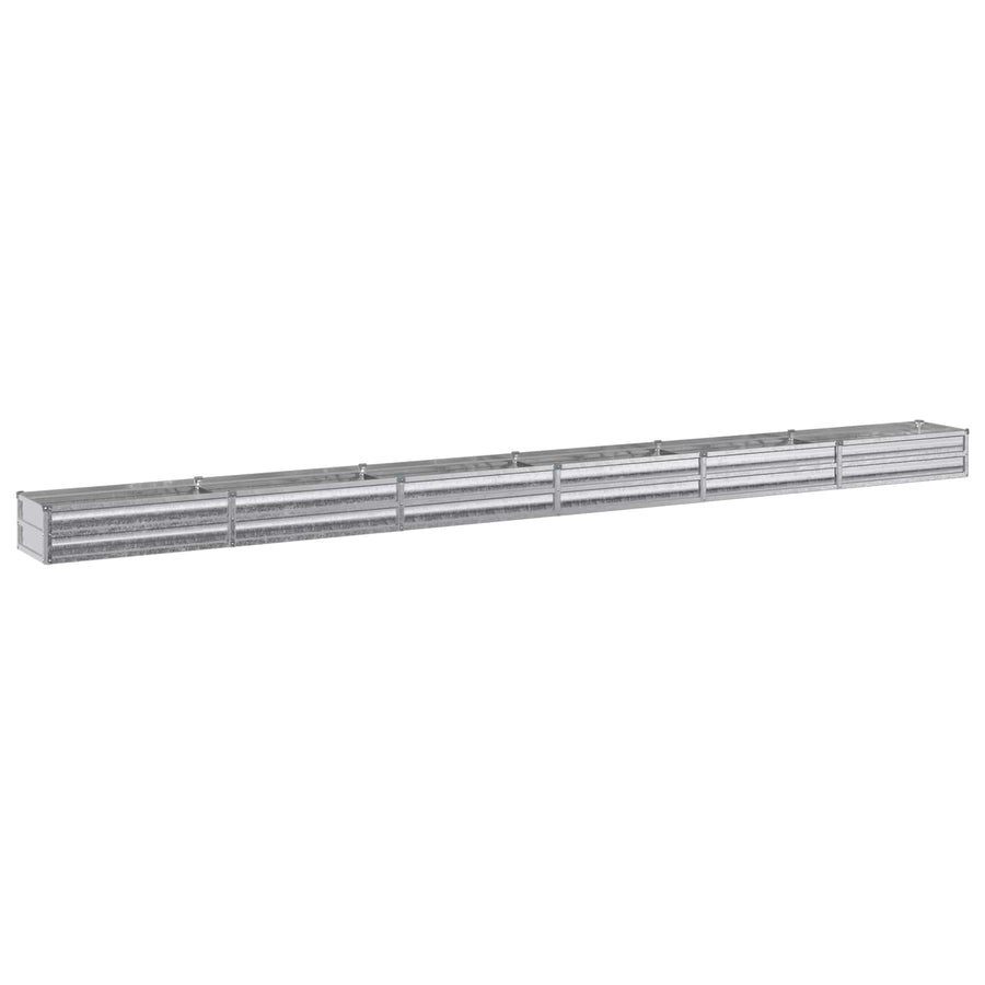 Verhoogd Tuinbed Zilverkleurig 480 x 40 x 24 cm gegalvaniseerd