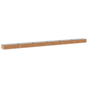 Verhoogd tuinbed 600x40x24 cm houtbruin staal