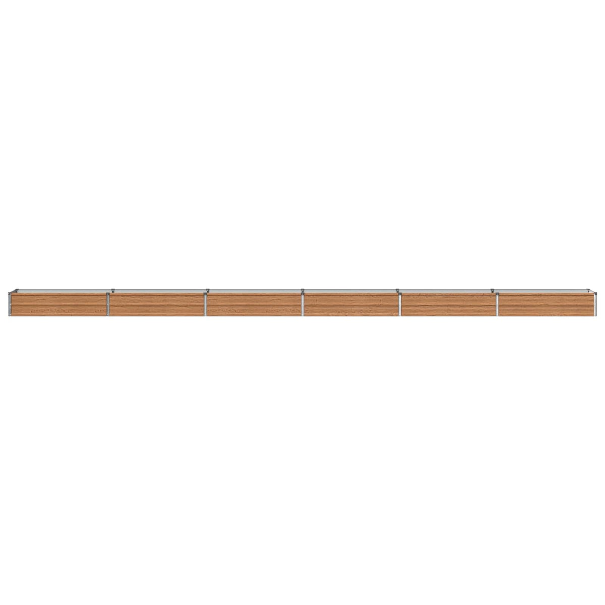 Verhoogd Tuinbed Houtbruin 600 x 40 x 24 cm koudgewalst staal