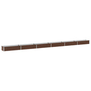 Verhoogd tuinbed 600x40x24 cm staal zwart