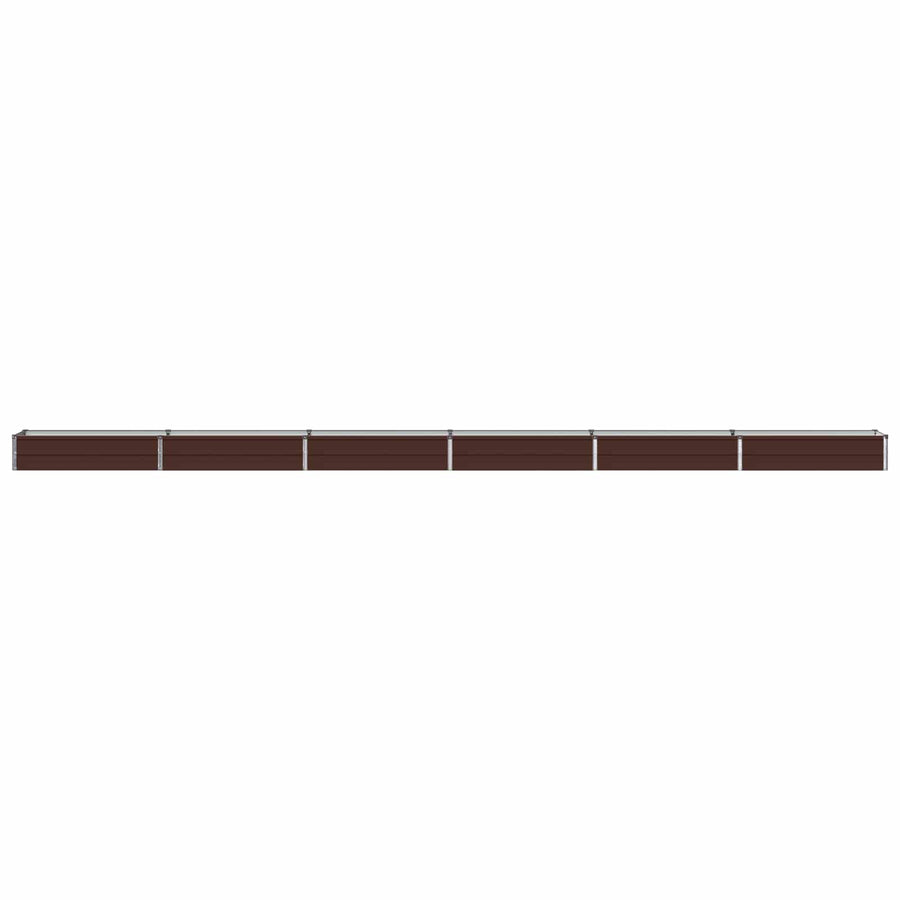 Verhoogd Tuinbed Bruin 600 x 40 x 24 cm koudgewalst staal