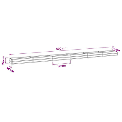 Verhoogd Tuinbed Bruin 600 x 40 x 24 cm koudgewalst staal
