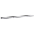 Verhoogd tuinbed 600x40x24 cm zilver gegalvaniseerd staal