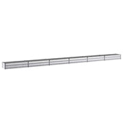 Verhoogd tuinbed 600x40x24 cm zilver gegalvaniseerd staal