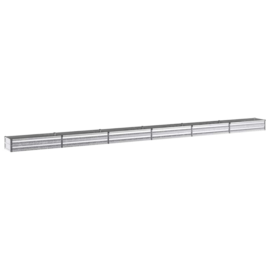 Verhoogd Tuinbed Zilverkleurig 600 x 40 x 24 cm gegalvaniseerd