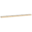 Verhoogd tuinbed 600x40x24 cm ivoor staal