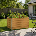Verhoogd tuinbed 100x80x55 cm staal naturel