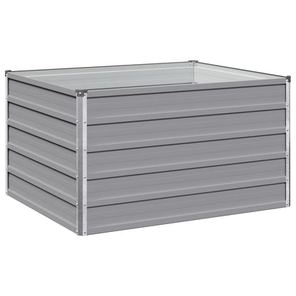 Verhoogd Tuinbed Grijs 100 x 80 x 55 cm koudgewalst staal