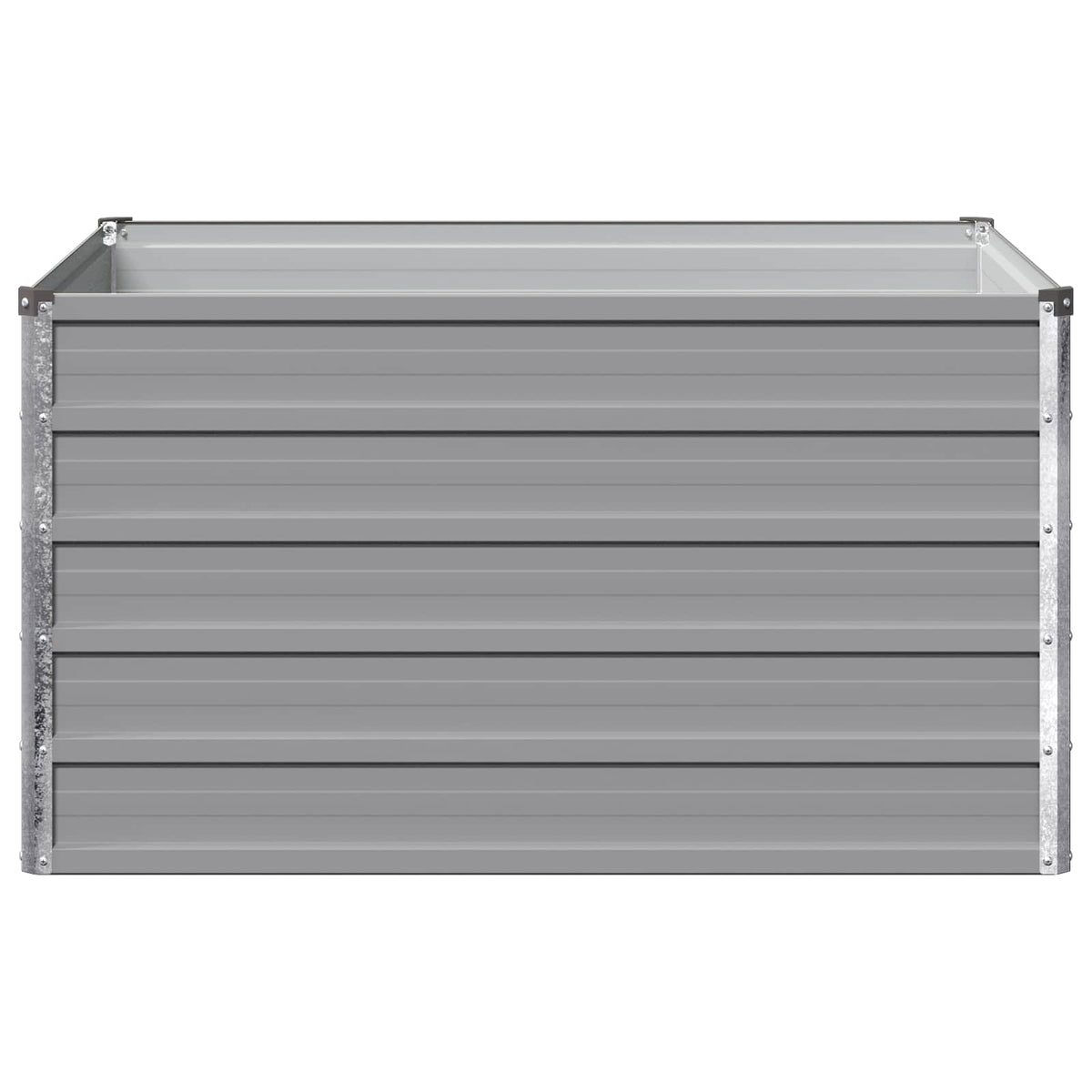 Verhoogd Tuinbed Grijs 100 x 80 x 55 cm koudgewalst staal