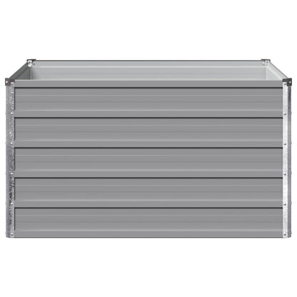 Verhoogd Tuinbed Grijs 100 x 80 x 55 cm koudgewalst staal