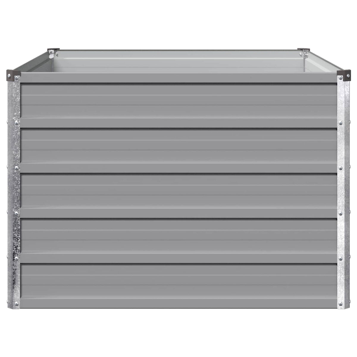 Verhoogd Tuinbed Grijs 100 x 80 x 55 cm koudgewalst staal