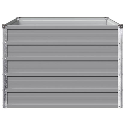 Verhoogd Tuinbed Grijs 100 x 80 x 55 cm koudgewalst staal