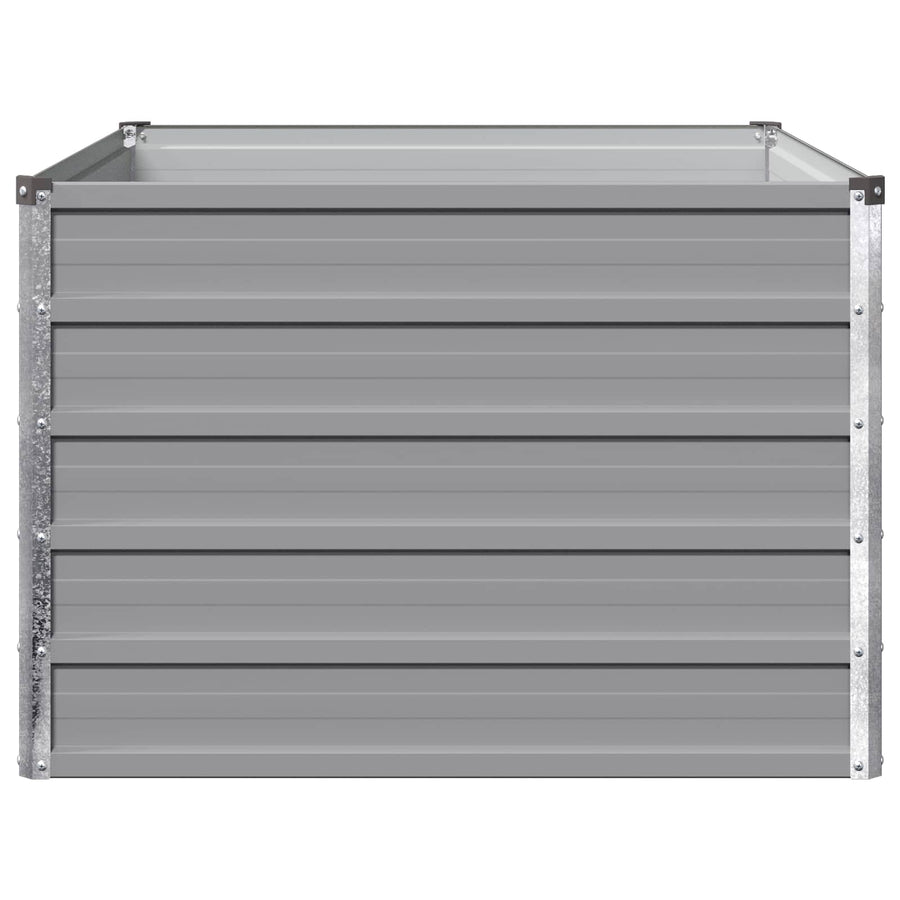 Verhoogd Tuinbed Grijs 100 x 80 x 55 cm koudgewalst staal