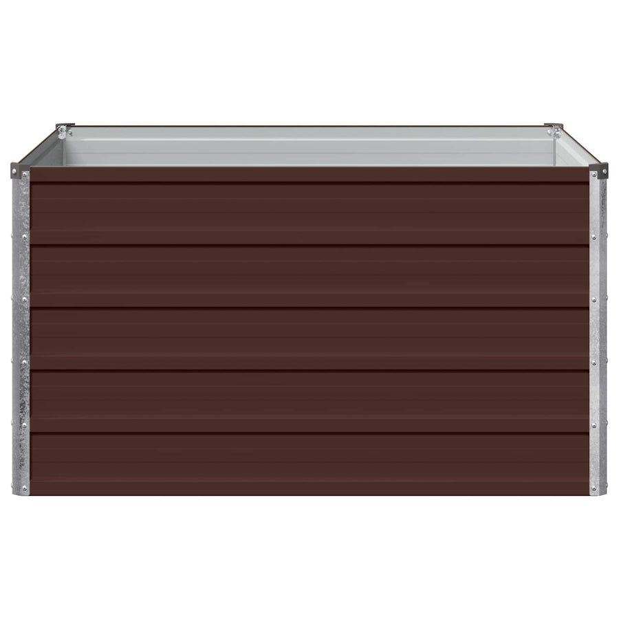 Verhoogd Tuinbed Bruin 100 x 80 x 55 cm koudgewalst staal