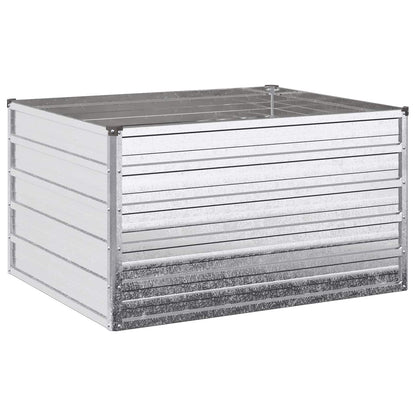Verhoogd Tuinbed Zilverkleurig 100 x 80 x 55 cm gegalvaniseerd