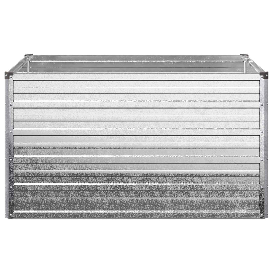 Verhoogd Tuinbed Zilverkleurig 100 x 80 x 55 cm gegalvaniseerd
