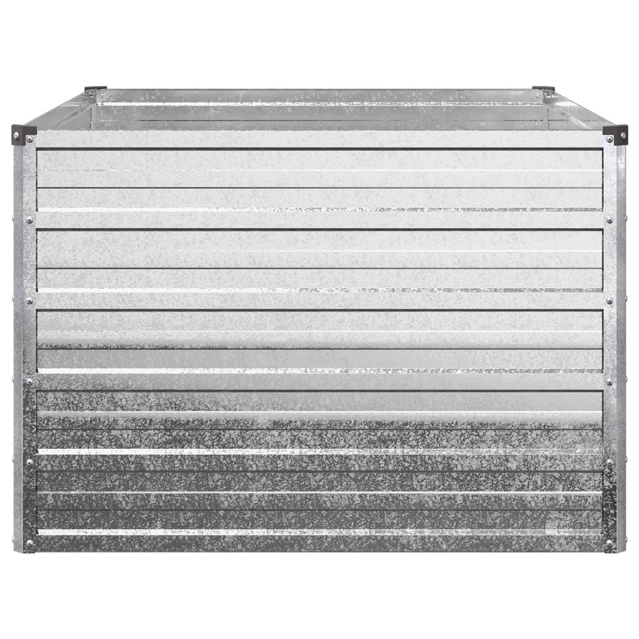 Verhoogd Tuinbed Zilverkleurig 100 x 80 x 55 cm gegalvaniseerd