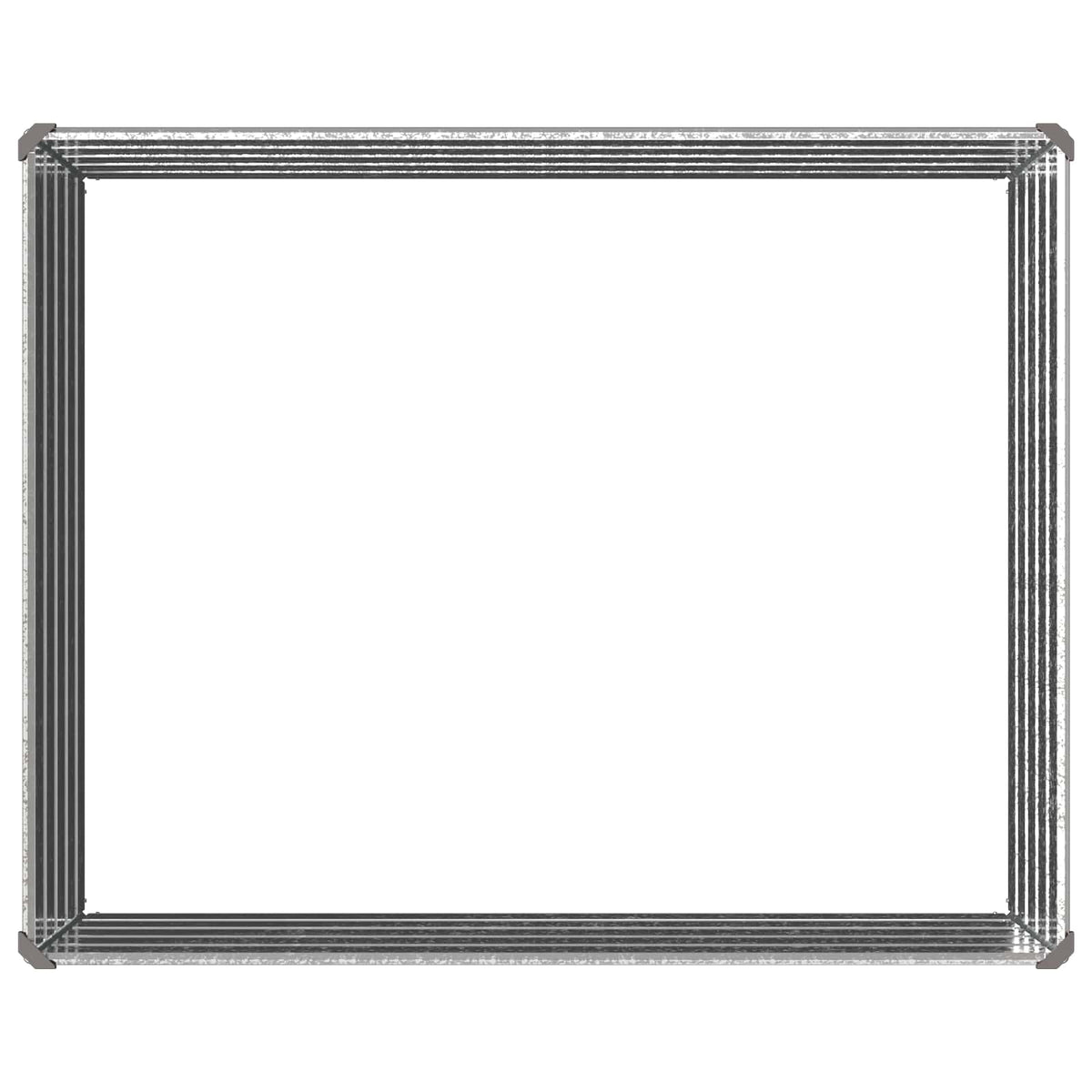 Verhoogd Tuinbed Zilverkleurig 100 x 80 x 55 cm gegalvaniseerd