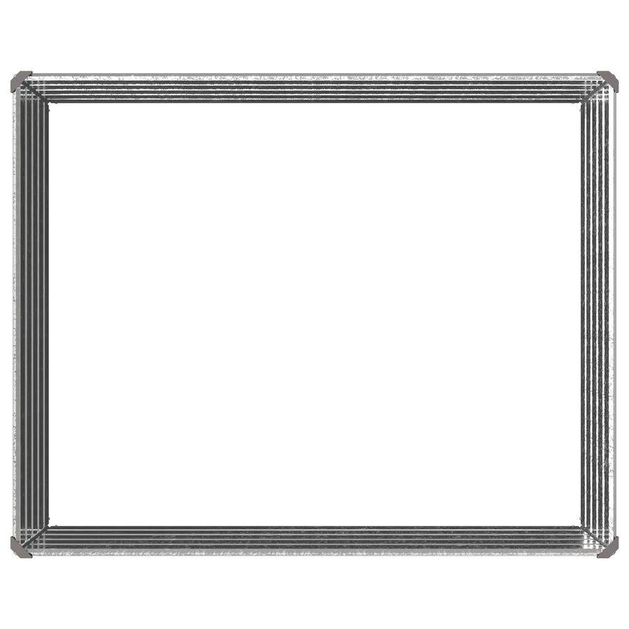 Verhoogd Tuinbed Zilverkleurig 100 x 80 x 55 cm gegalvaniseerd