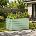 Verhoogd tuinbed 100x80x55 cm pastelgroen staal